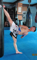 Coach Yip muay thai kick